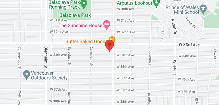 map of 2911 W 34TH AVENUE